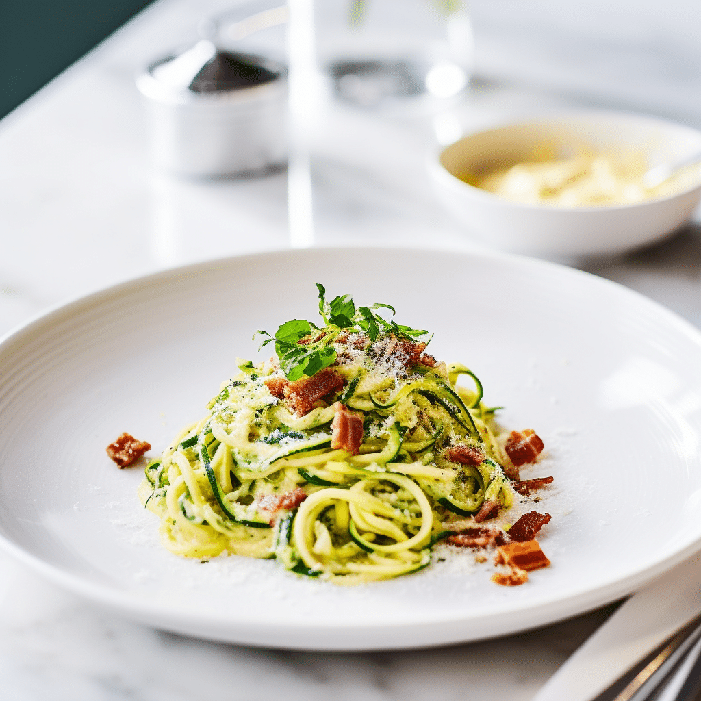 Ingredients for Keto Zucchini Carbonara