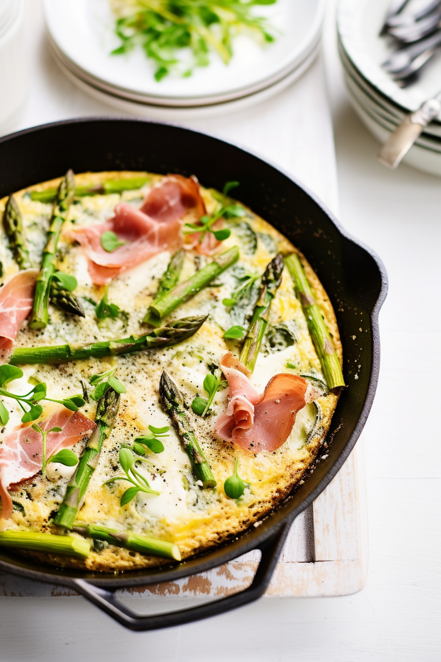 Unleashing Flavors LowCarb Asparagus and Prosciutto Frittata Recipe for Healthy Weight Loss