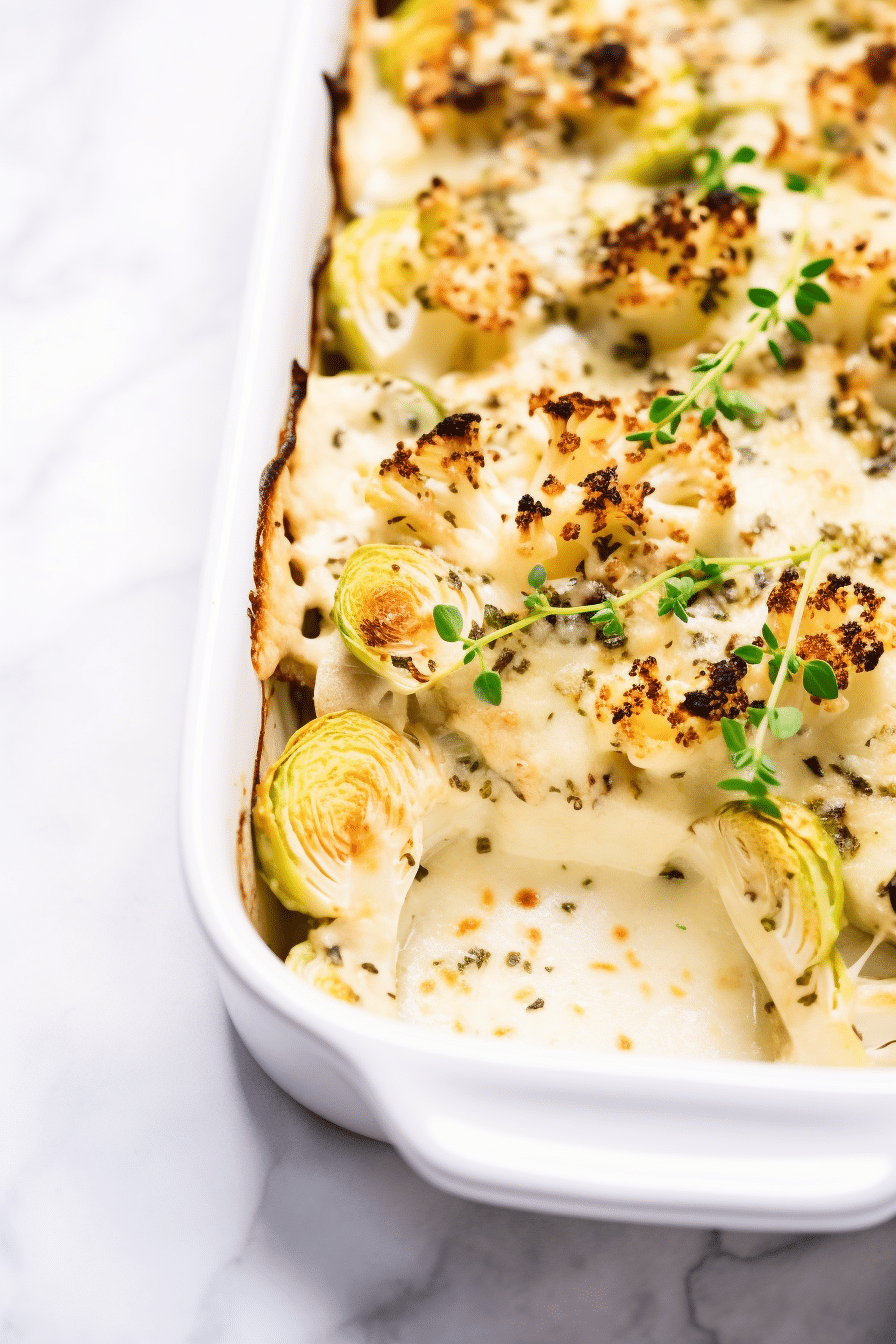 Low Carb Cauliflower and Leek Gratin