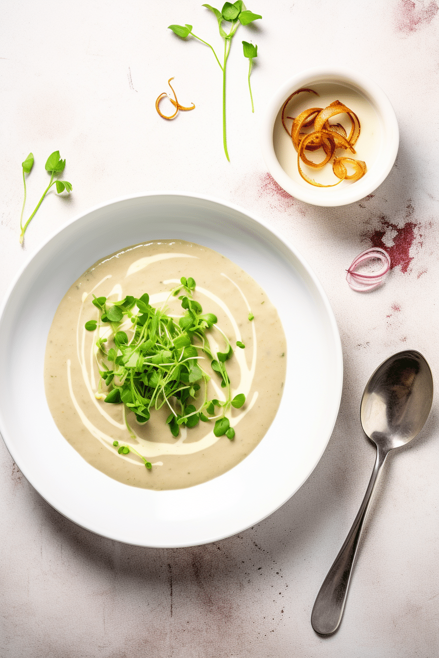 Low-Carb Cauliflower and Truffle Oil Soup Preparation