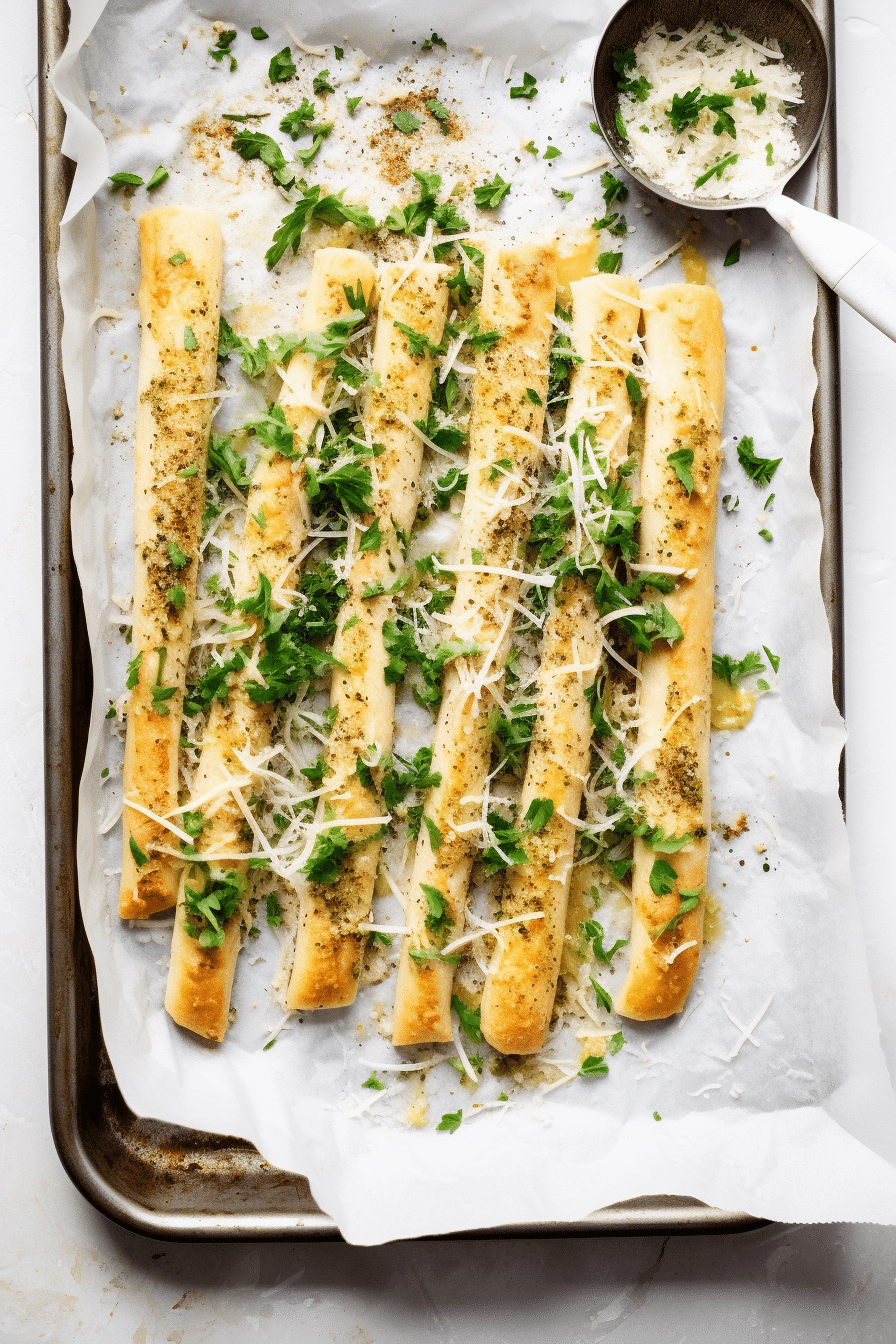 Baked Keto Garlic Breadsticks