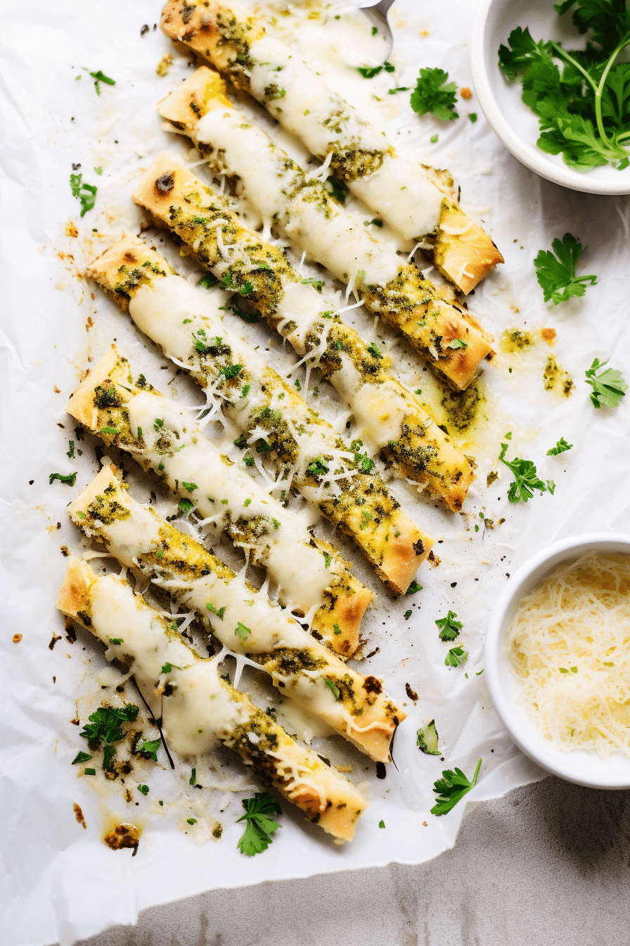 Keto Garlic Breadsticks Preparation