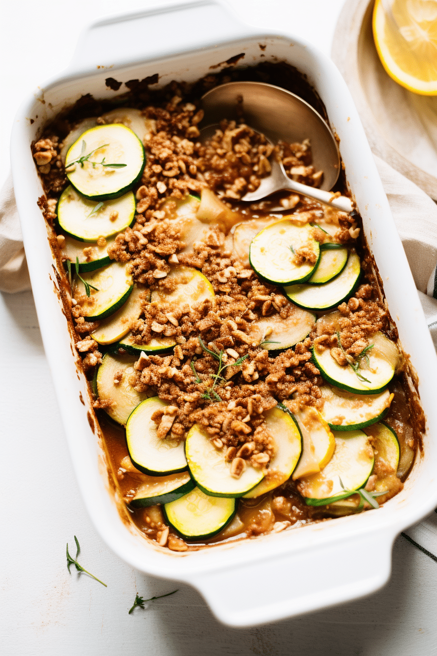 Low-Carb Cinnamon Apple Crisp Ready to Serve