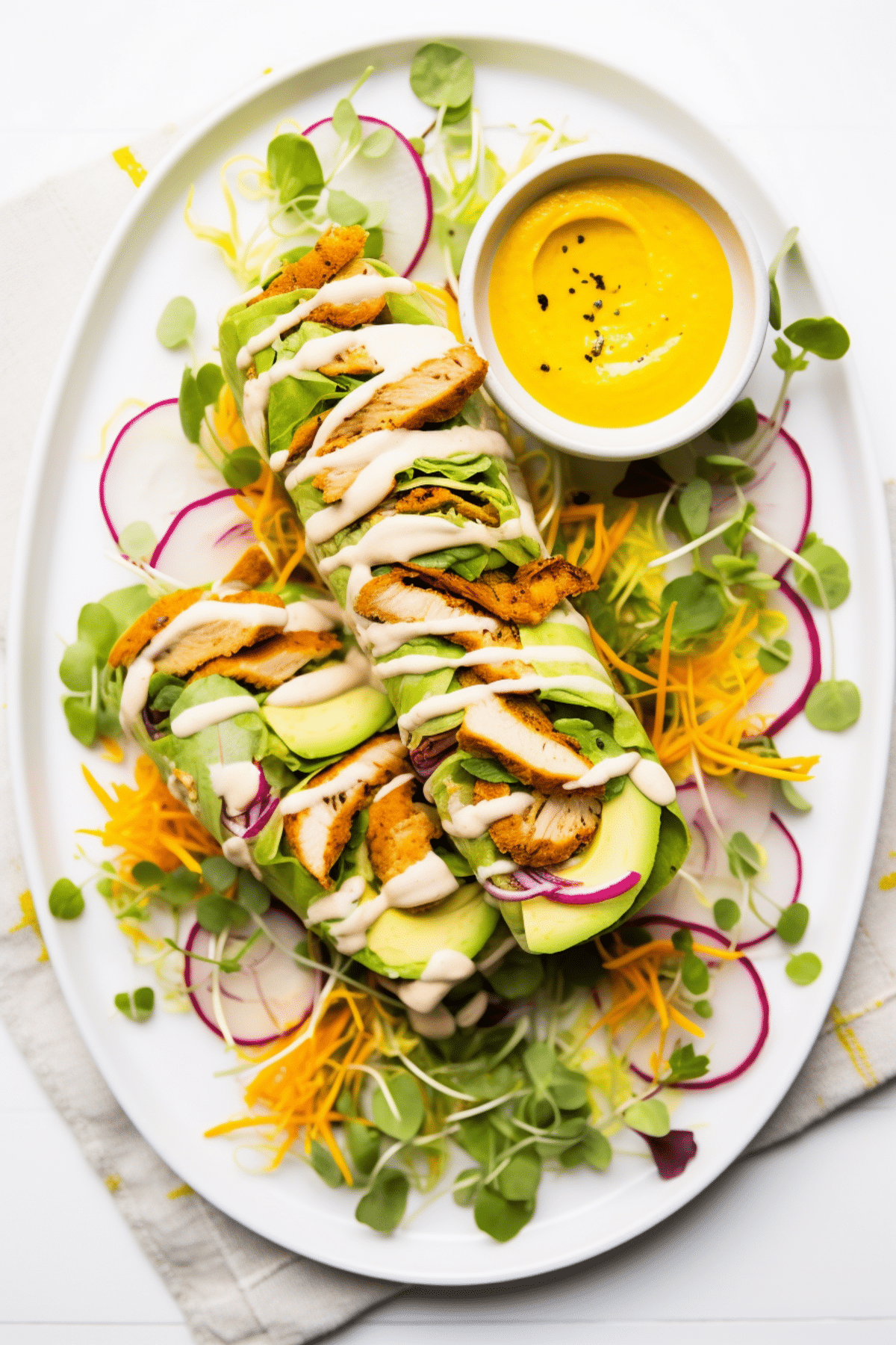 Low-Carb Ginger Turmeric Chicken Wraps_001