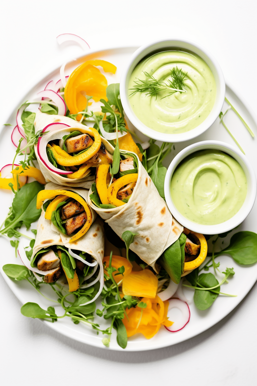 Assembling Ginger Turmeric Chicken Wraps