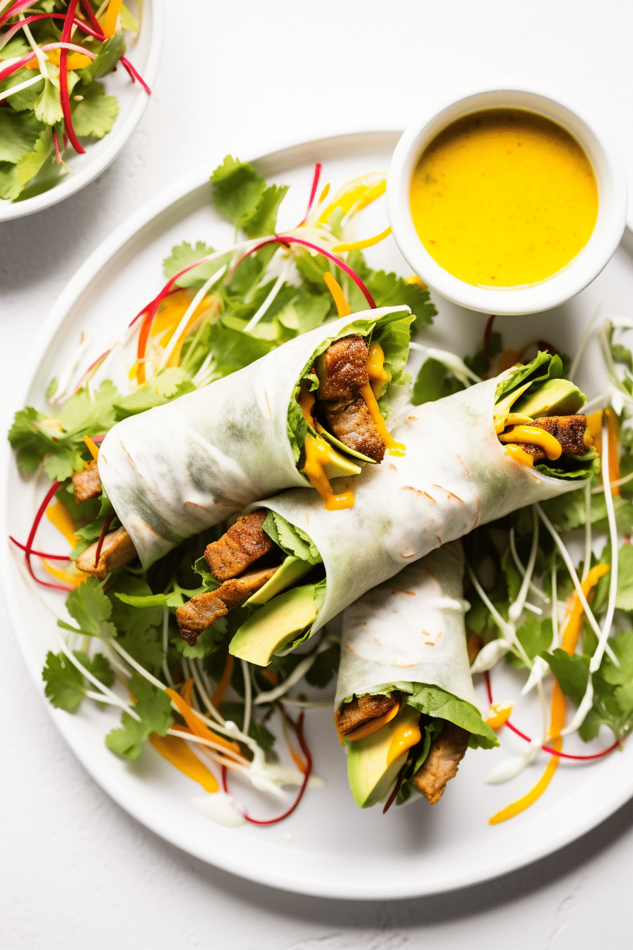 Low-Carb Ginger Turmeric Chicken Wraps