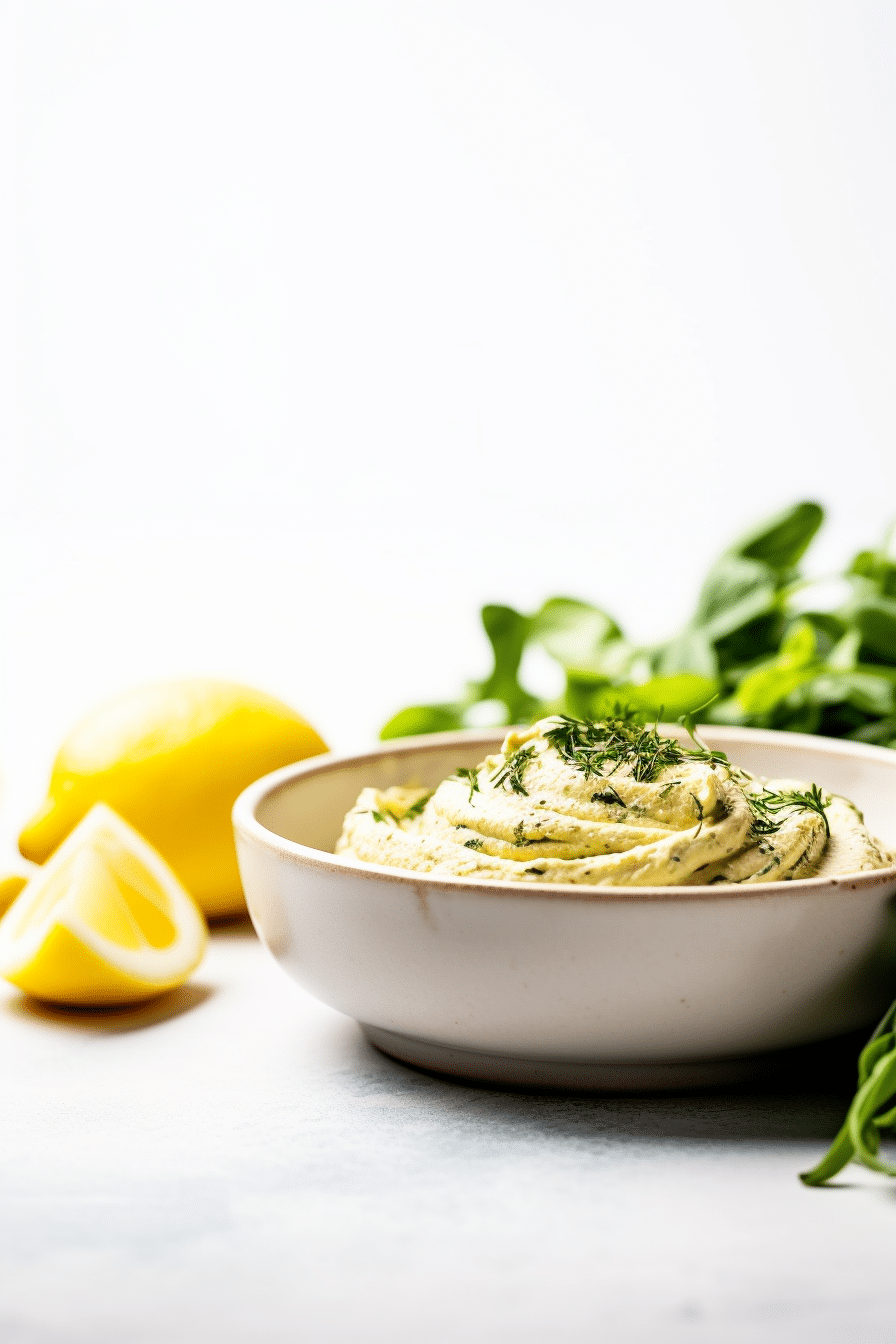 Low-Carb Lemon and Basil Aioli Preparation
