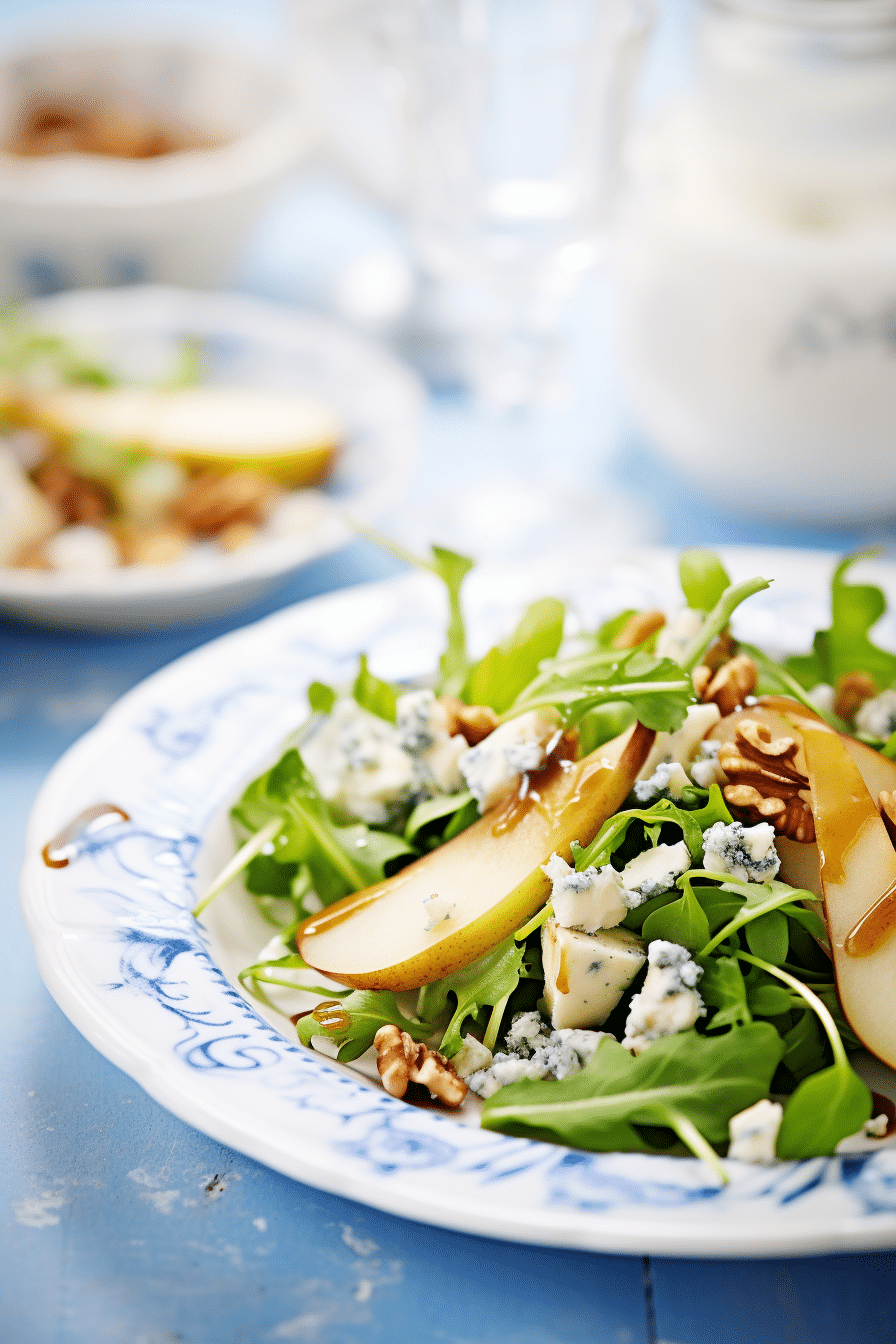 Ingredients for Low Carb Roasted Pear and Gorgonzola Salad