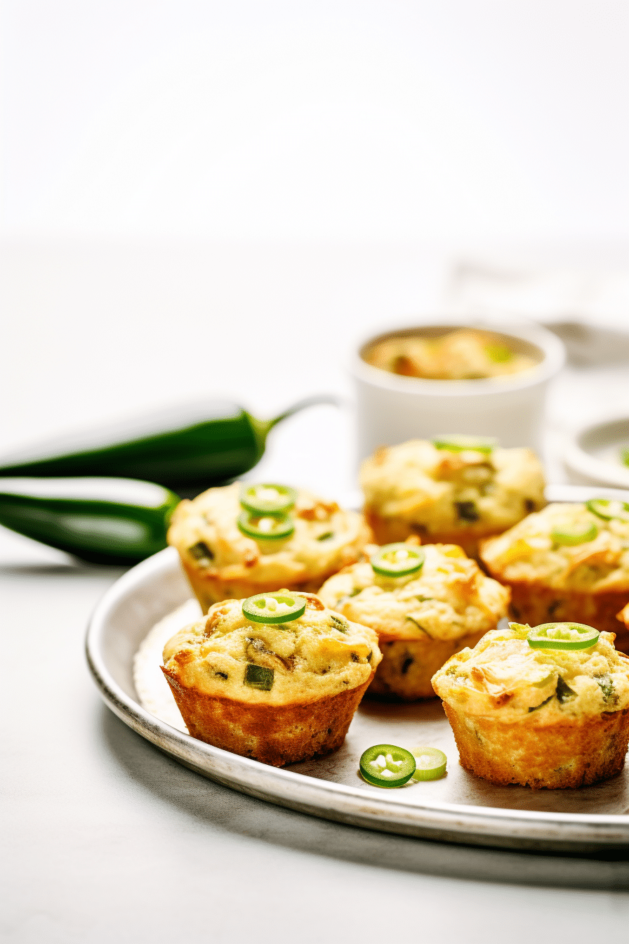 Low-Carb Savory Cheddar Jalapeño Muffins Baking