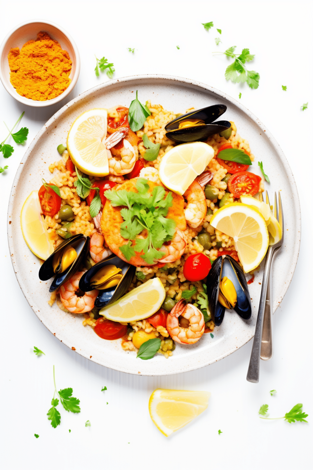 Low-Carb Seafood Paella with Cauliflower Rice_001