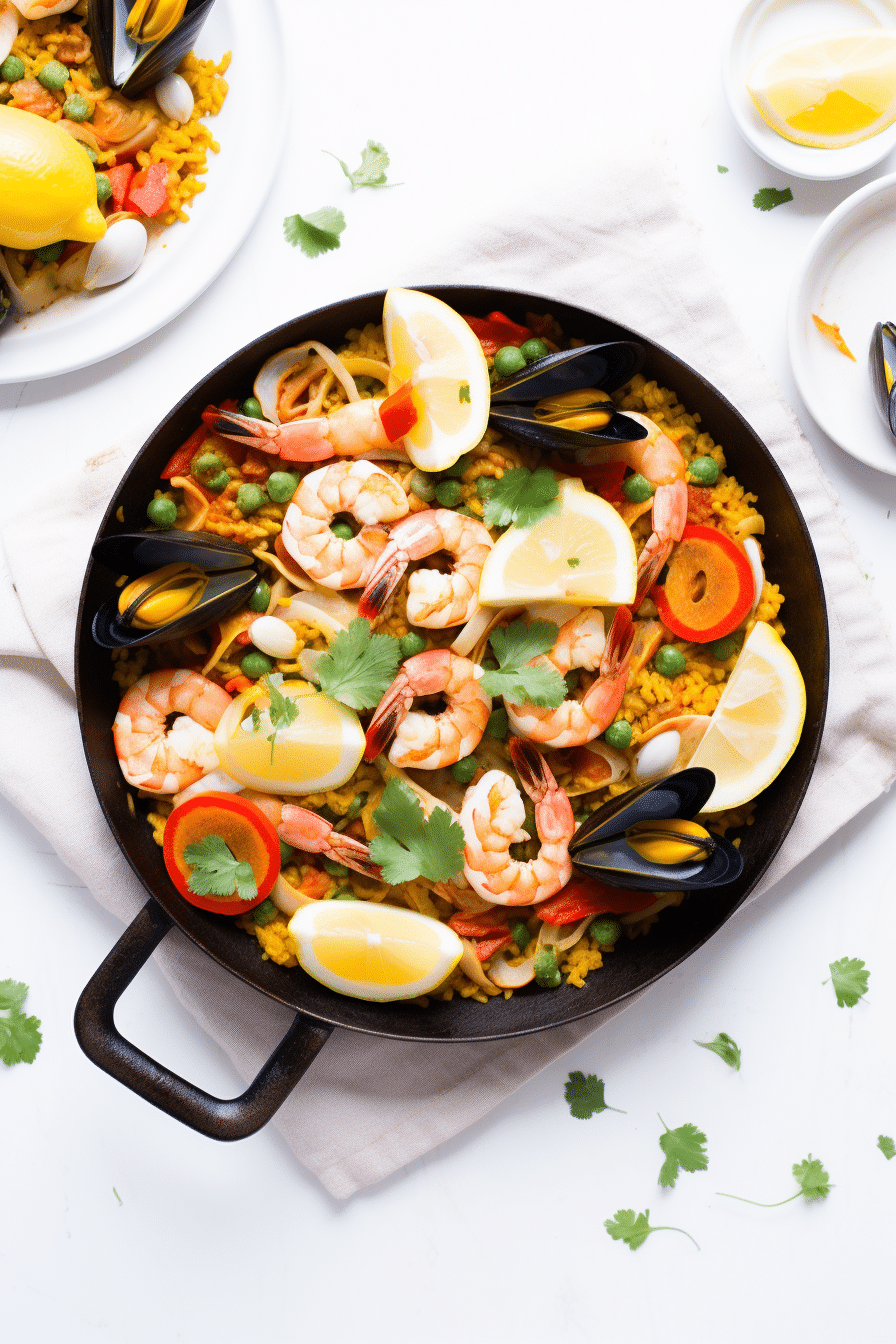 Low-Carb Seafood Paella with Cauliflower Rice