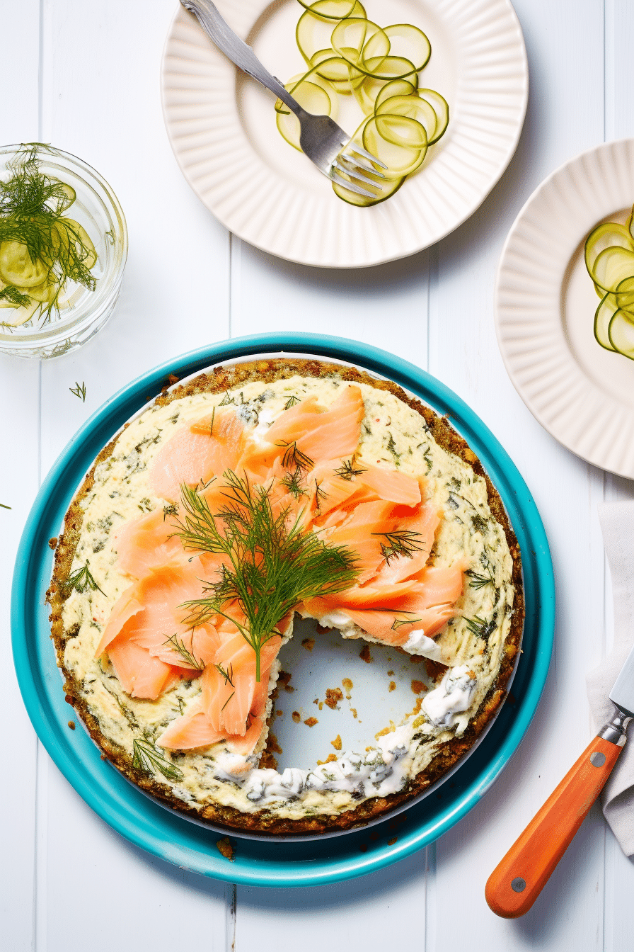 Low-Carb Smoked Salmon and Dill Cheesecake