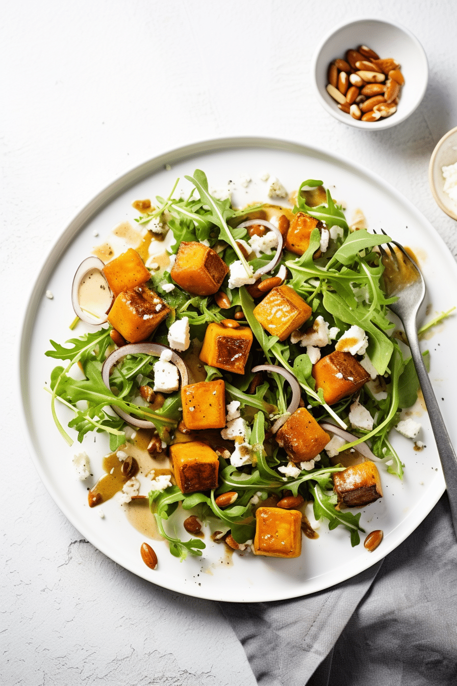 Low Carb Spiced Pumpkin and Feta Salad Preparation