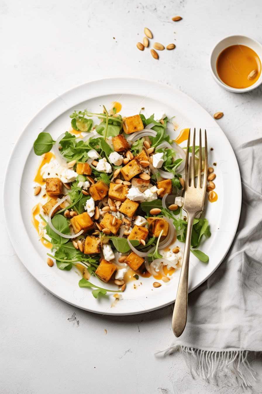Ingredients for Low Carb Spiced Pumpkin and Feta Salad