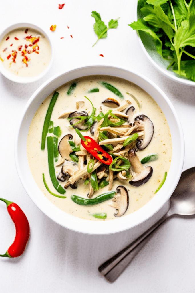 Low-Carb Spicy Thai Coconut Chicken Soup_001