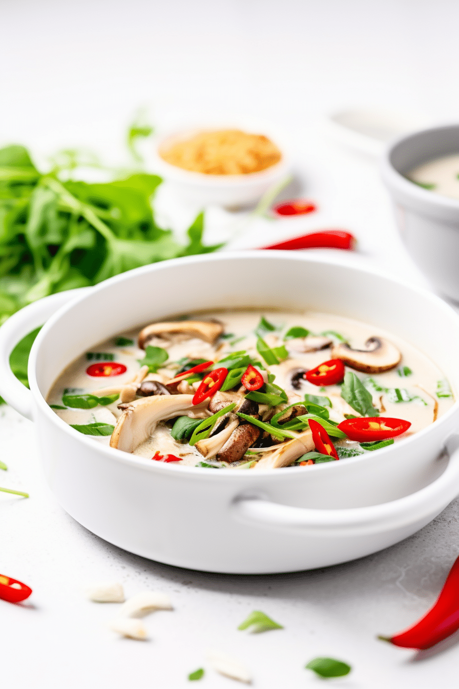 Ingredients for Low-Carb Spicy Thai Coconut Chicken Soup