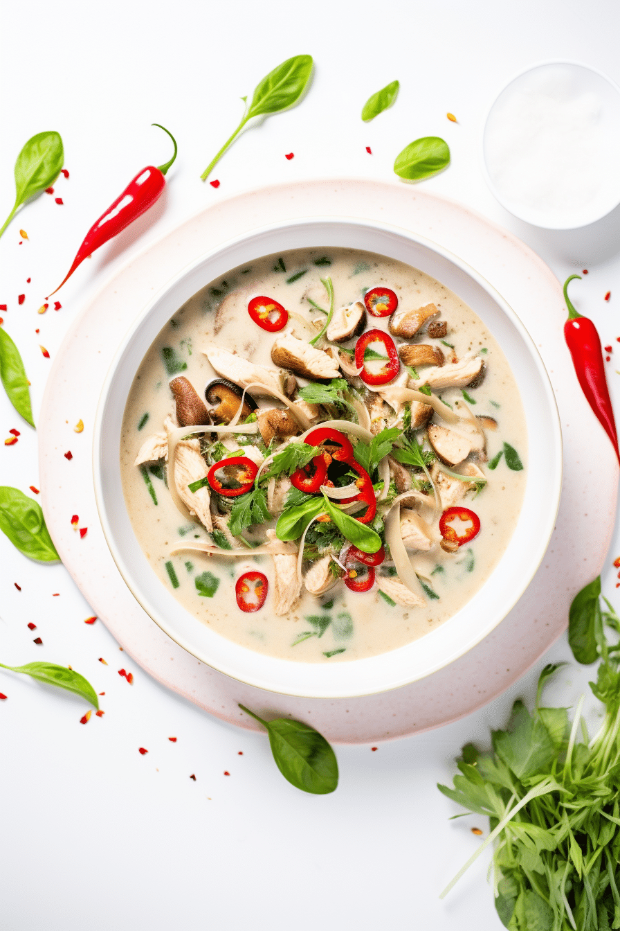 Low-Carb Spicy Thai Coconut Chicken Soup