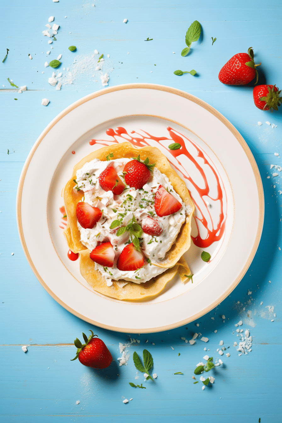 Cooking Low-Carb Strawberry and Cream Cheese Omelette