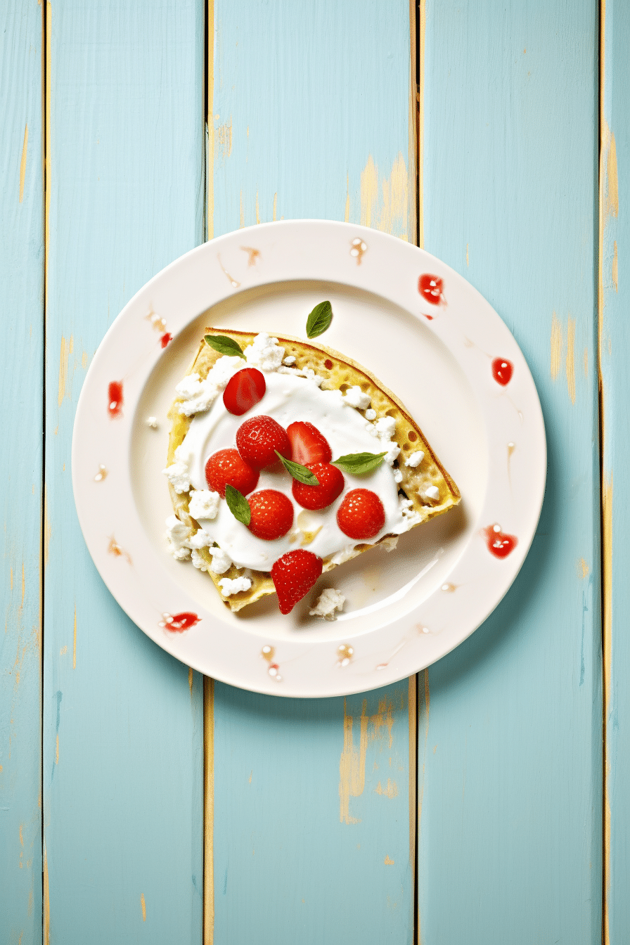 Ingredients for Low-Carb Strawberry and Cream Cheese Omelette