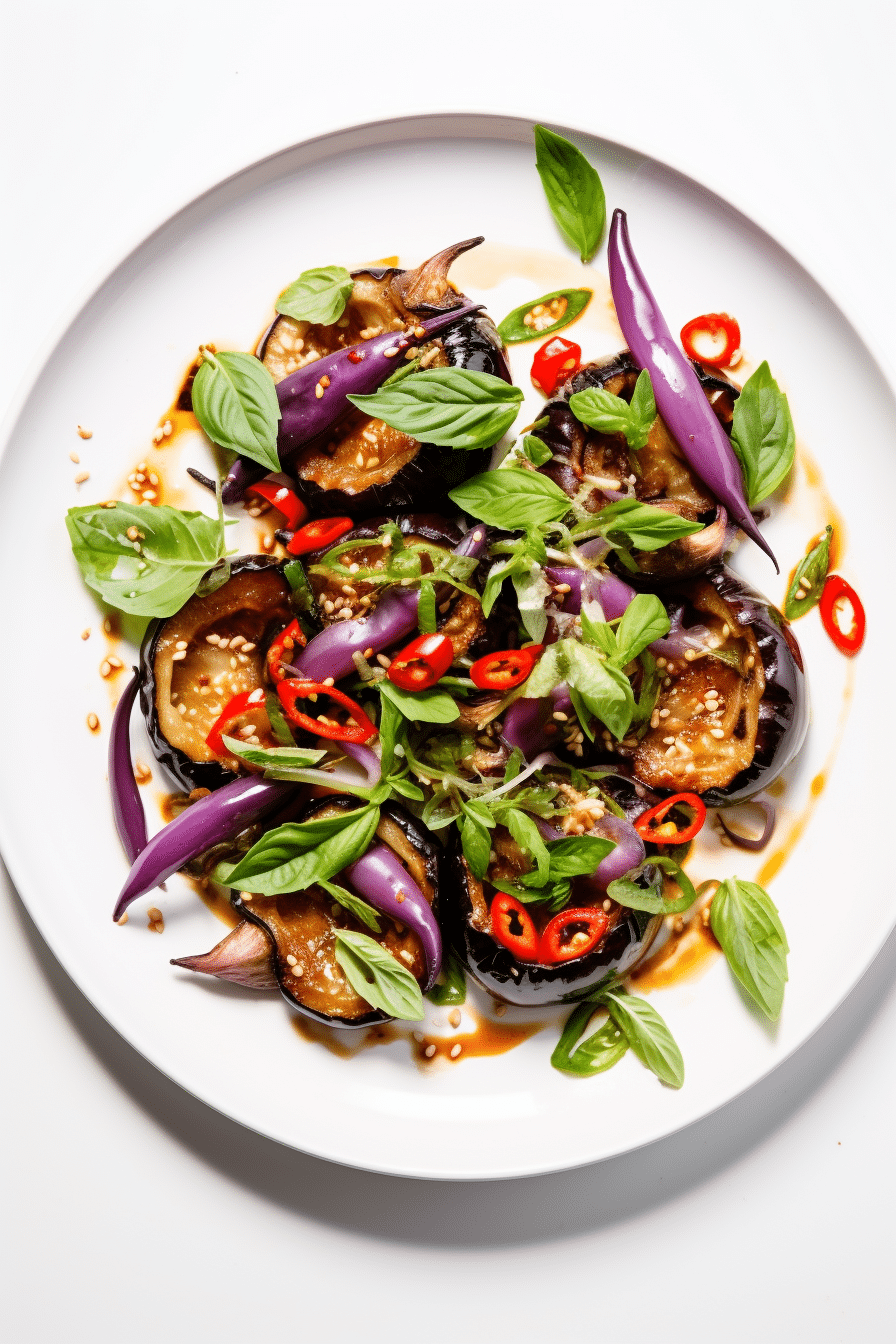 Low-Carb Thai Basil Eggplant Cooking