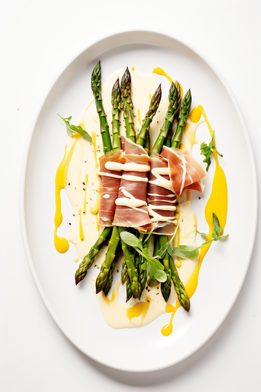 Prosciutto-Wrapped Asparagus with Hollandaise Sauce