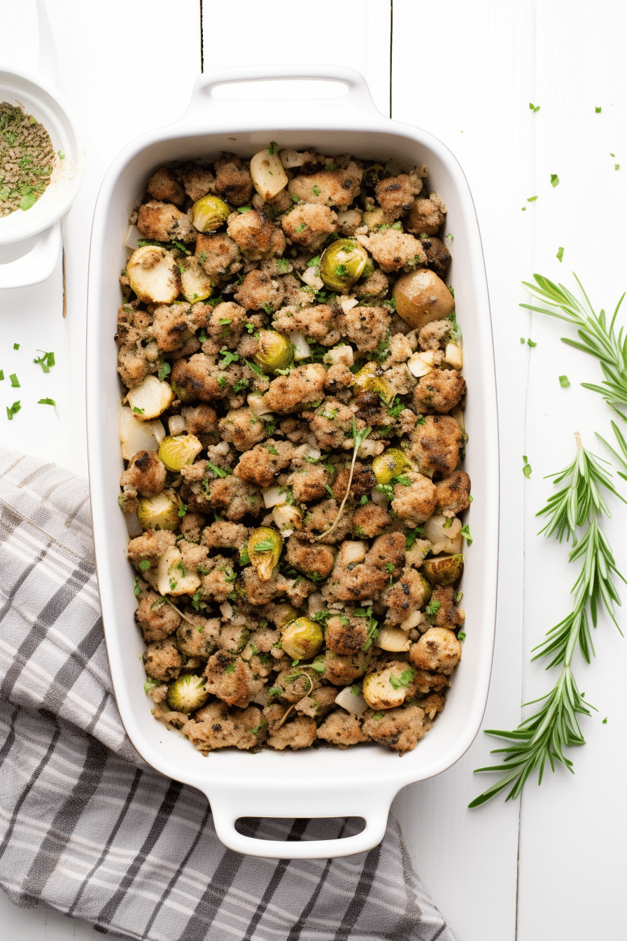 Baked Sausage and Herb Keto Stuffing
