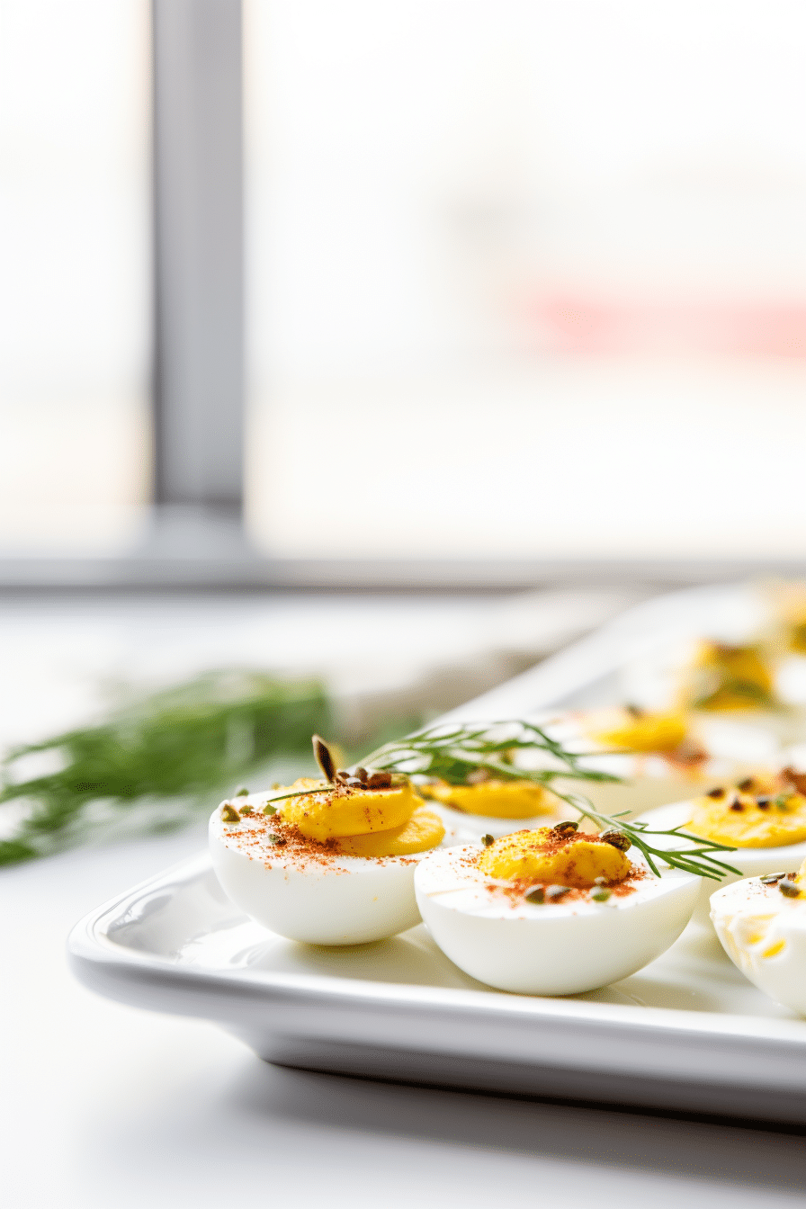 Spicy Keto Deviled Eggs Ready to Serve