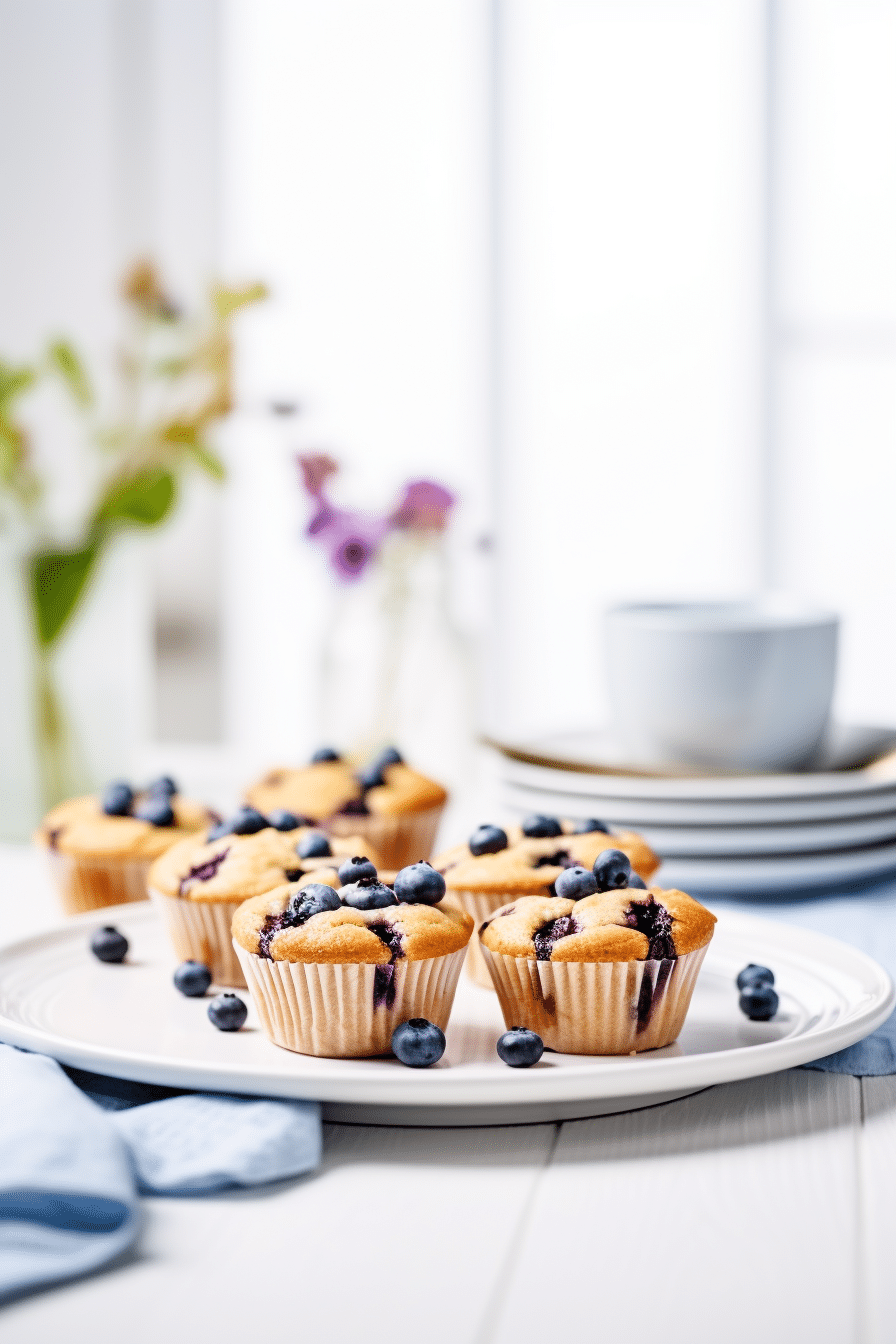 Keto Blueberry Muffins on Cooling Rack
