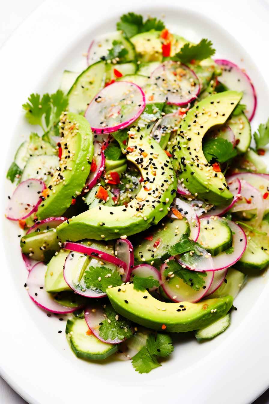 Keto Avocado and Cucumber Salad with Lime
