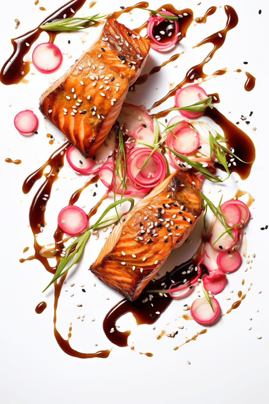 Keto Balsamic Glazed Salmon Served
