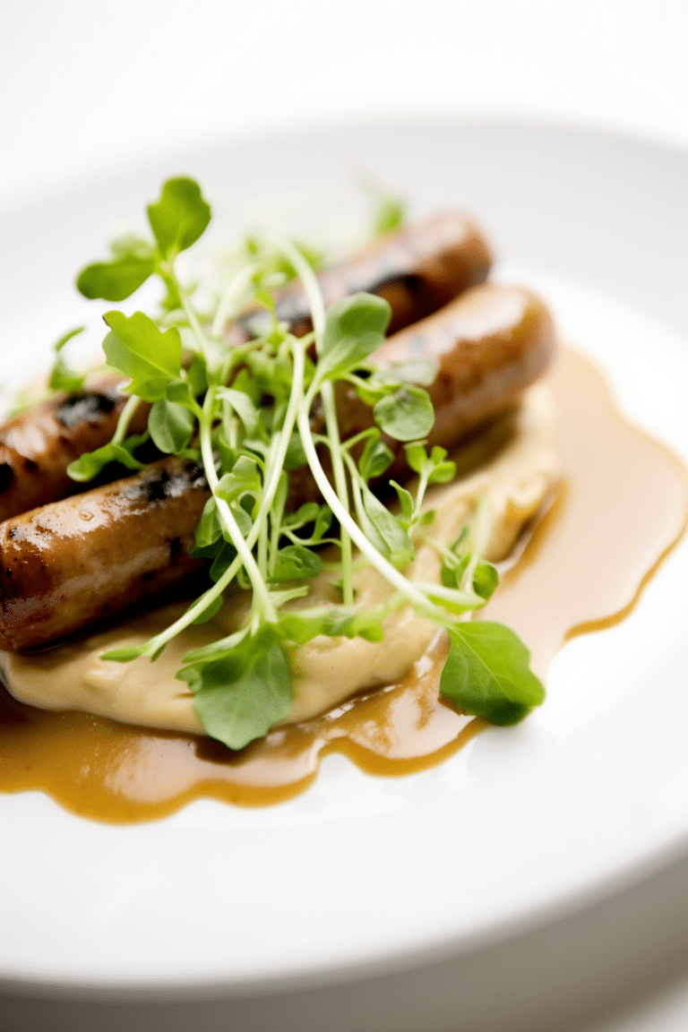 Keto Bangers and Mash with Celeriac Puree_001