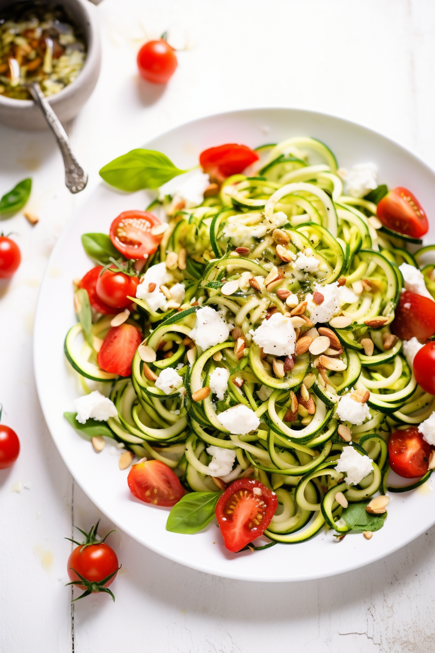 Fresh Ingredients for Keto Zucchini Noodles