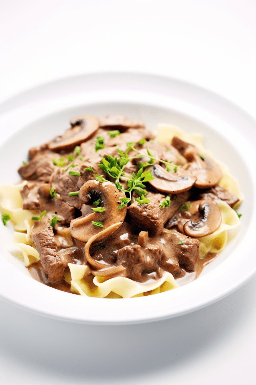 Preparing Keto Beef Stroganoff