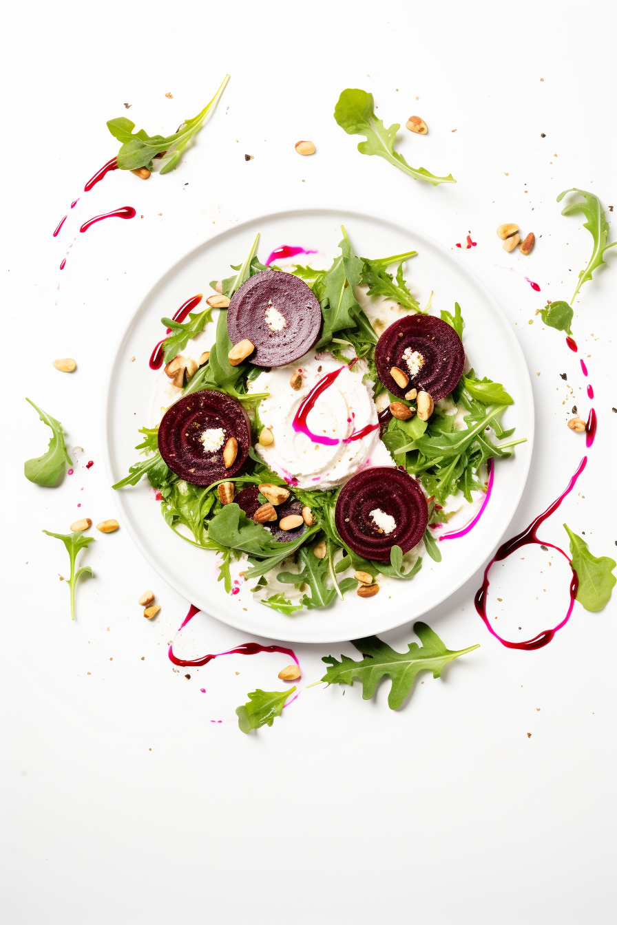 Preparing Keto Beetroot and Goat Cheese Salad
