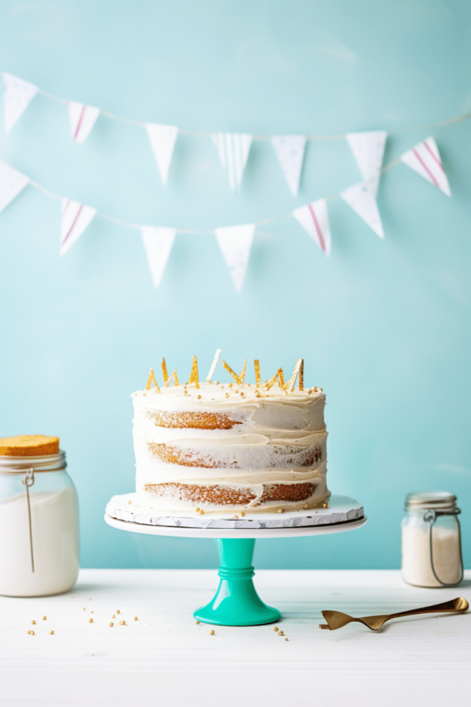 Keto Birthday Cake with Buttercream Frosting_001