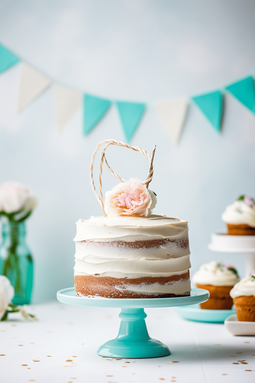 Keto Birthday Cake with Buttercream Frosting