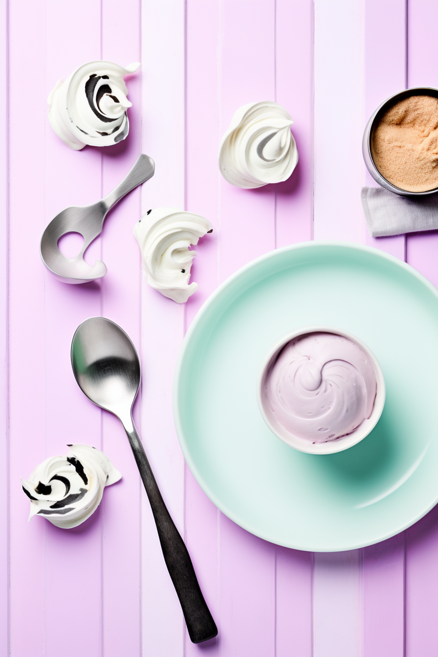 Preparing Keto Blueberry Lavender Ice Cream