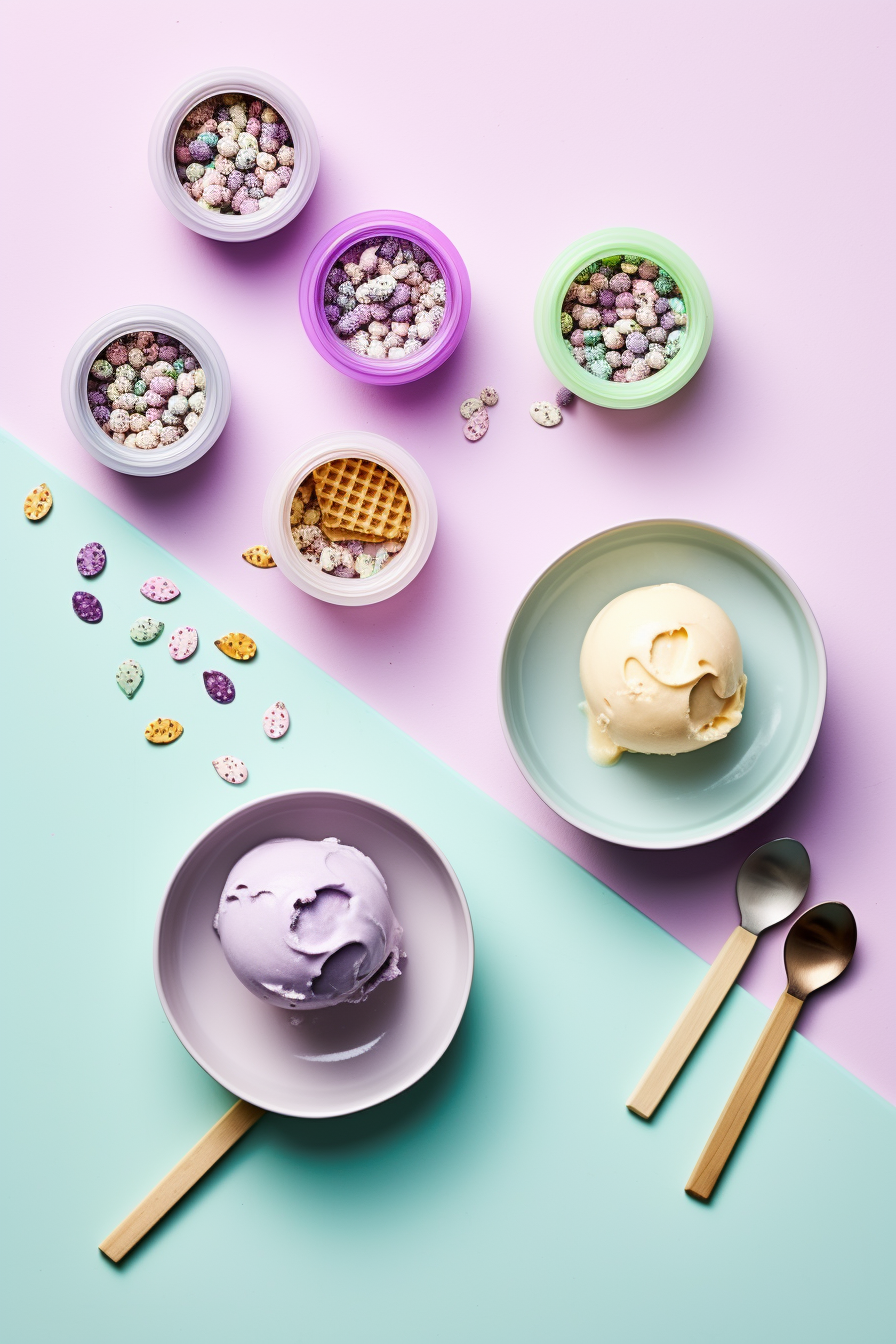 Keto Blueberry Lavender Ice Cream