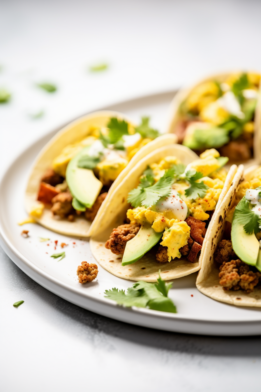 Preparing Keto Breakfast Tacos