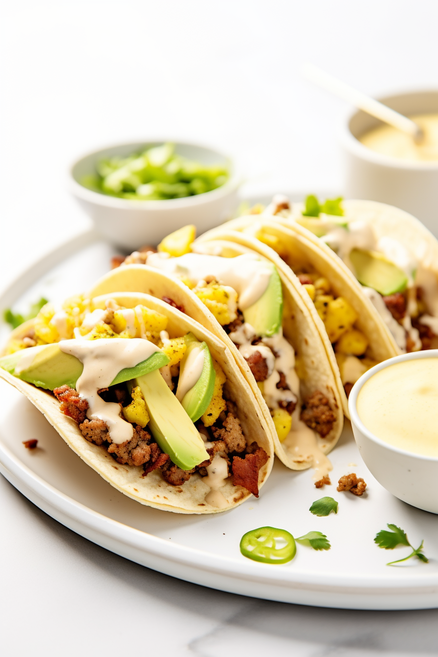 Keto Breakfast Tacos with Cheese Shells