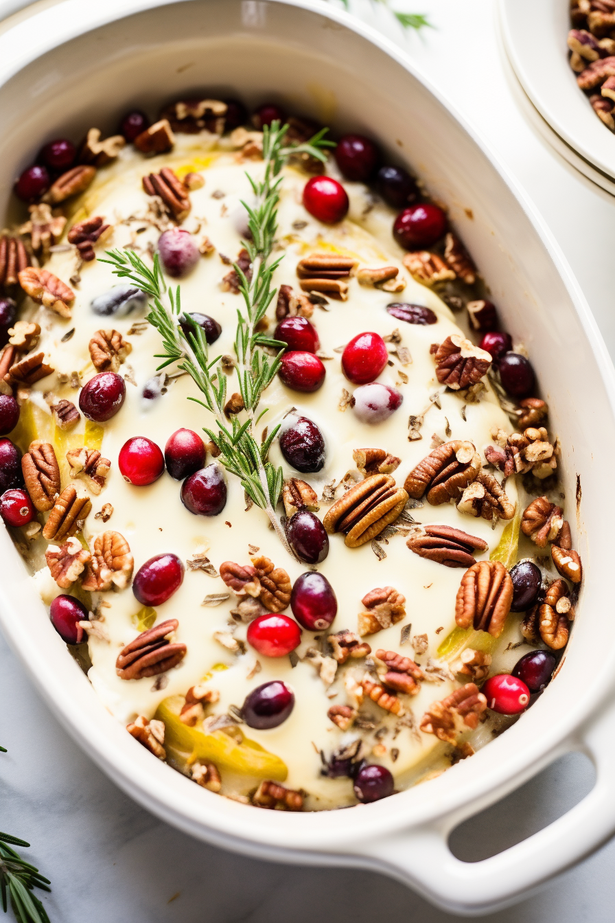 Keto Brie and Cranberry Breakfast Bake