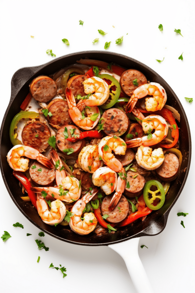 Keto Cajun Shrimp and Sausage Skillet_001