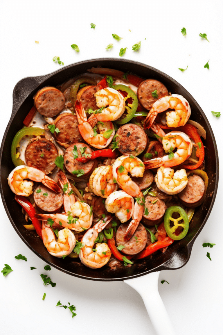 Keto Cajun Shrimp and Sausage Skillet_001