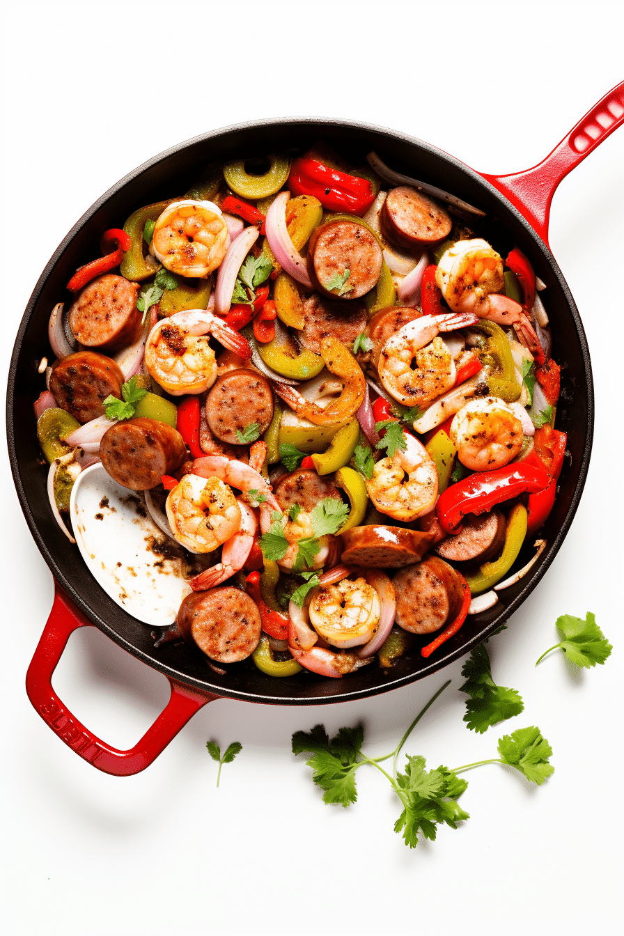 Keto Cajun Shrimp and Sausage Skillet