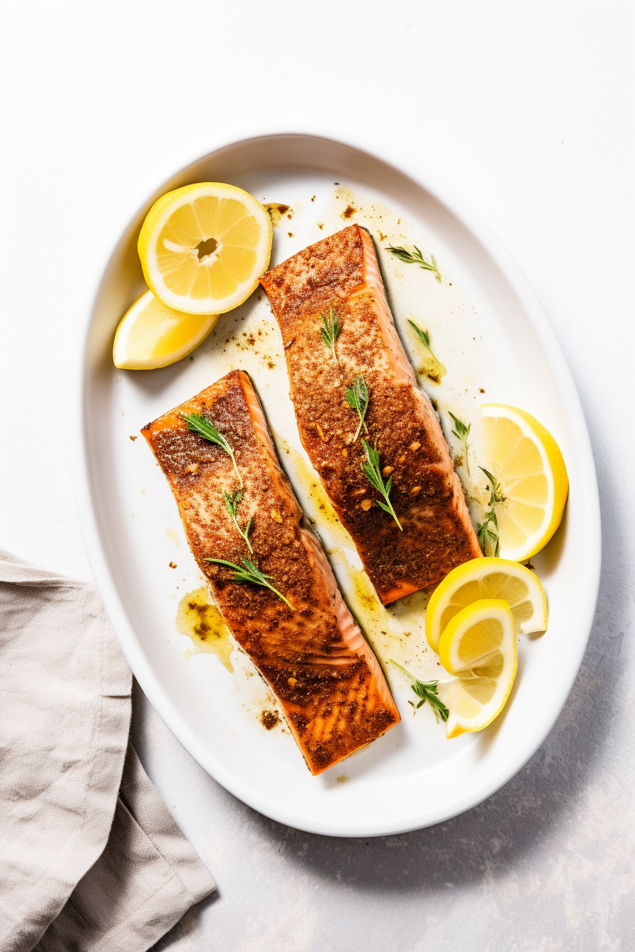 Preparing Keto Cajun Spiced Salmon