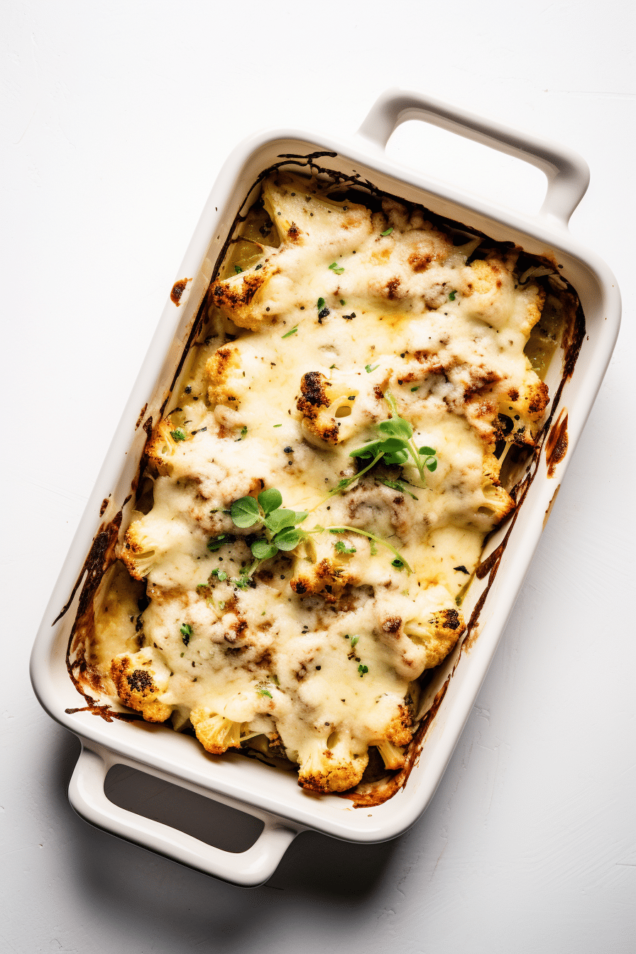 Keto Cauliflower and Parmesan Gratin