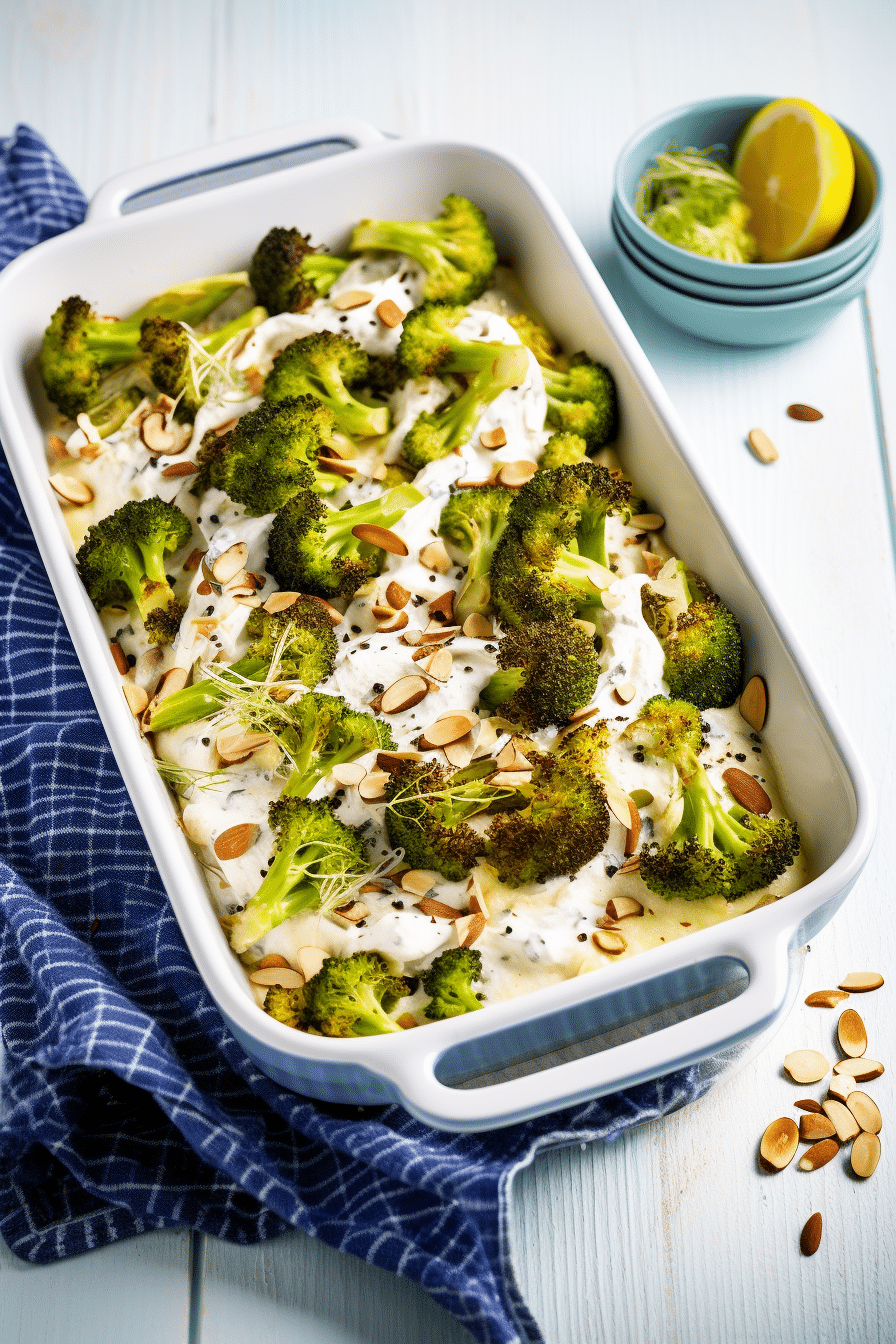 Keto Cheesy Broccoli and Almond Bake in the Oven