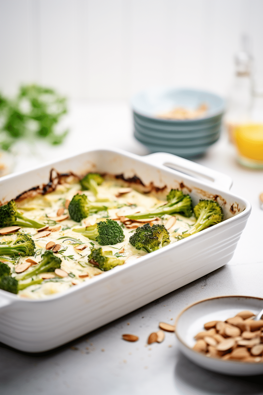 Keto Cheesy Broccoli and Almond Bake