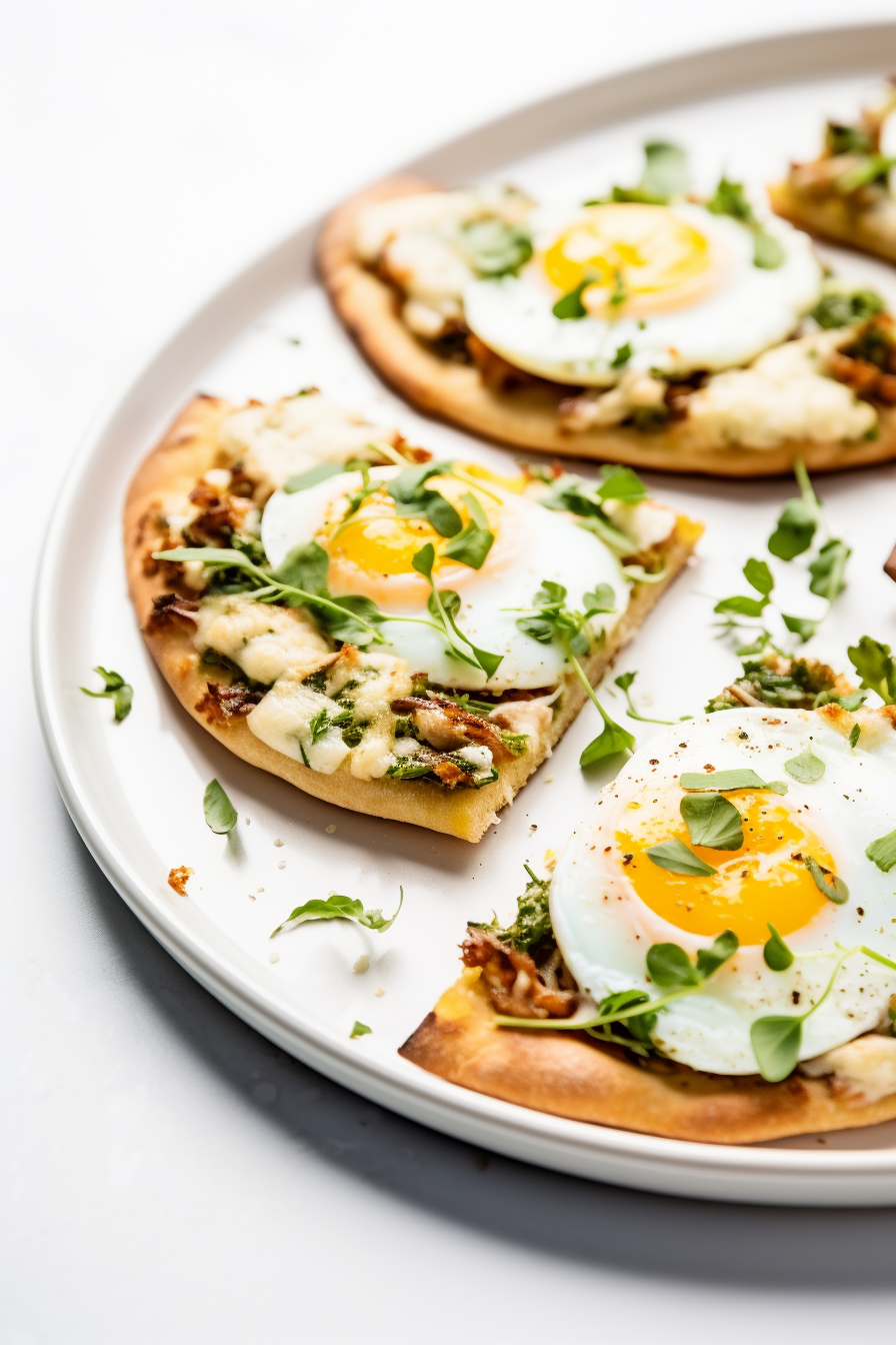 Keto Cheesy Garlic Breakfast Flatbread Ready to Serve