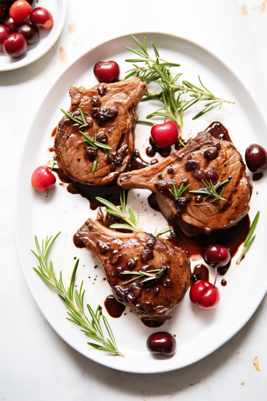Keto Cherry Balsamic Pork Chops